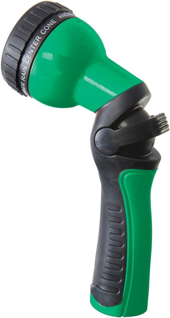 One Touch Revolution 9 Pattern Spray Gun with Thumb Control Water Flow, Perfect for Water Restricted Areas when Watering Plants, Pots, Baskets, Vegetables, Green