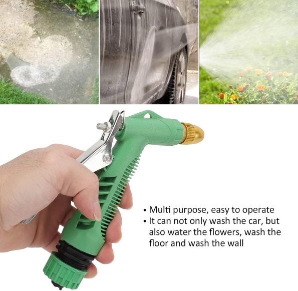 Car Washing Water Gun Adjustable Sprinkler Head 10m-20m Injection Distance Short Pressure Washer Gun for Car Washing/Plants and Lawn/Patio Gardening/Pets Shower - Image 2