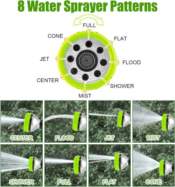 Upgraded Dog Wash Hose Attachment, 8-in-1 Sprayer Mode Garden Hose Nozzle with Pet Grooming Glove and 100cc Soap Dispenser Bottle, Adopted in Watering Flowers, Car Wash, Dog and Horse Showering - Image 2
