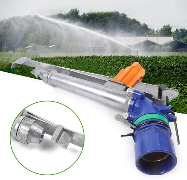 1.5Inch 360° Adjustable Irrigation Sprinkler Head, Large-Area Irrigation Sprinkler Garden Farm Watering Spray Gun for Large-Scale Agricultural Sprinkler Irrigation 50-60m(1.5'' Enhanced) - Image 2